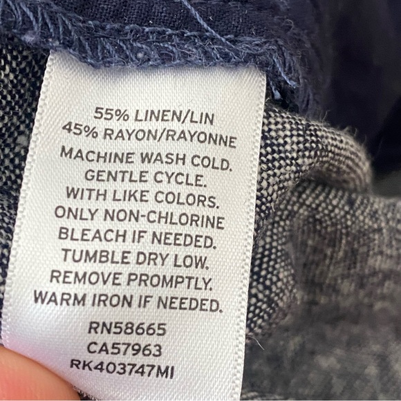 Ankle Length Linen Pants - Picture 3 of 7